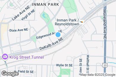 Map image of the property - 964 DeKalb Ave NE