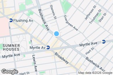 Map image of the property - Bushwick Avenue / Spacious Penthouse 2-Bed with Balcony