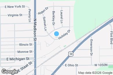 Map image of the property - 631 Holiday Dr