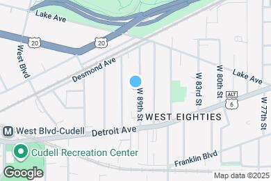 Map image of the property - 1330 W 89th St