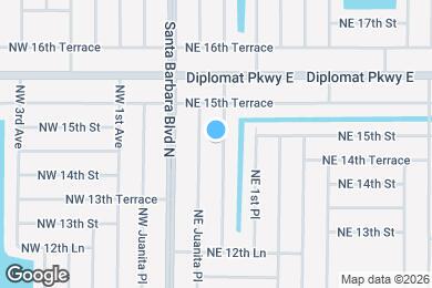 Map image of the property - 1424 NE 1st Ave