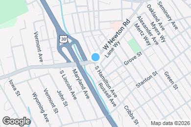 Map image of the property - 203 S Hamilton Ave