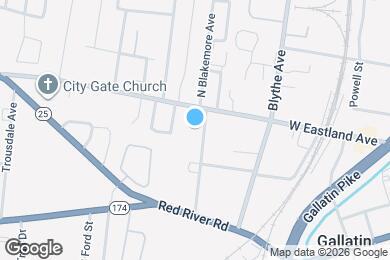 Map image of the property - 242 N Blakemore Ave