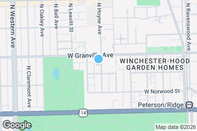 Map image of the property - 6158 N Hoyne Ave