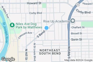 Map image of the property - 806 S Bend Ave