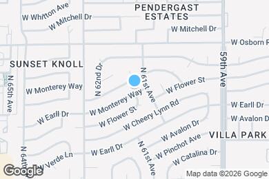 Map image of the property - 6116 W Monterey Way