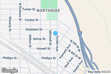 Map image of the property - 500 1/2 Defoe St