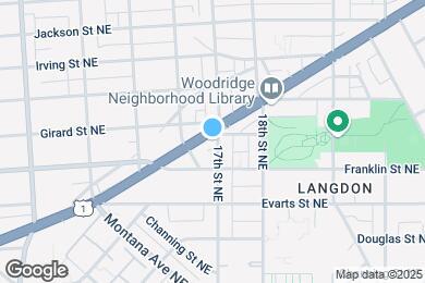 Map image of the property - 1617 Rhode Island Ave NE