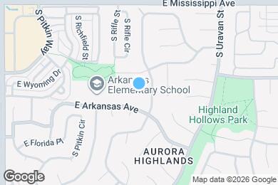 Map image of the property - 17474 E Louisiana Ave