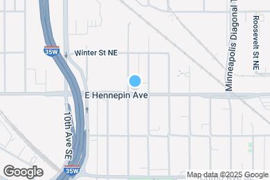Map image of the property - 1305 E Hennepin Ave