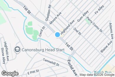 Map image of the property - Canonsburg Senior Lofts