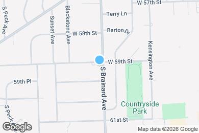 Map image of the property - 5900 S Brainard Ave