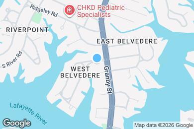 Map image of the property - 105 W Belvedere Rd