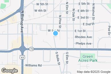 Map image of the property - 109 S Rolla St