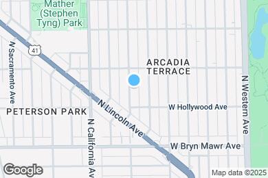 Map image of the property - 5731 N Washtenaw Ave