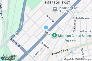 Map image of the property - 2108 E Washington Ave