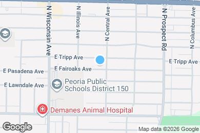 Map image of the property - 917 E Fairoaks Ave