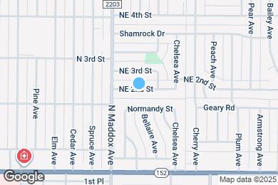 Map image of the property - 815 NE 2nd St