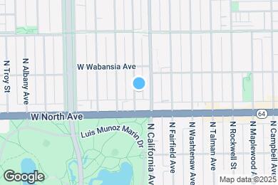 Map image of the property - 1631 N Mozart St