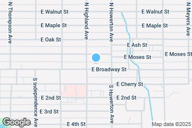 Map image of the property - 1116 E Broadway St