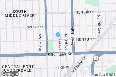 Map image of the property - 1105 NE 2nd Ave