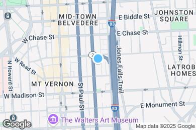 Map image of the property - 925 N Calvert St