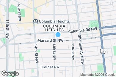 Map image of the property - 1227 Harvard St NW