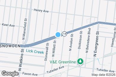 Map image of the property - 1543 Jackson Ave