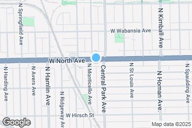 Map image of the property - 3613 W North Ave