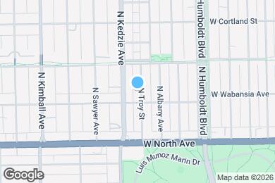 Map image of the property - 1714 N Troy St