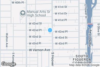 Map image of the property - 4265 S Hoover St