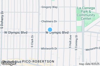 Map image of the property - 8708 W Olympic Blvd