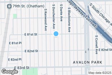 Map image of the property - 8109 S Dorchester Ave