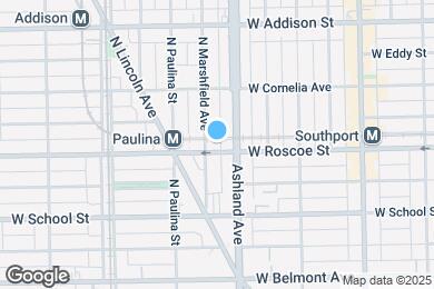 Map image of the property - 1616 W Roscoe St