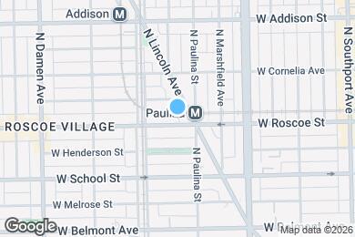Map image of the property - 1718 W Roscoe St