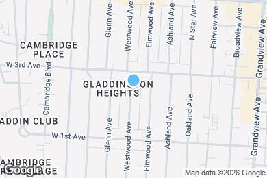 Map image of the property - 1368 Westwood Ave