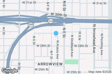 Map image of the property - 2878 N Acacia Ave