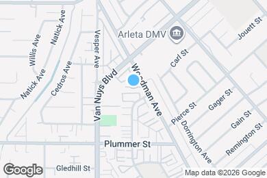 Map image of the property - 9635 Woodman Ave