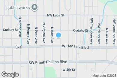 Map image of the property - 121 N Seminole Ave
