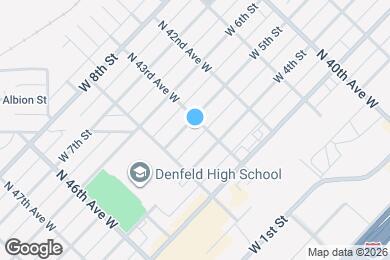 Map image of the property - 419 N 43rd Ave W