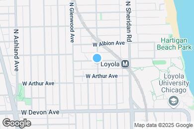Map image of the property - 6530 N Lakewood Ave
