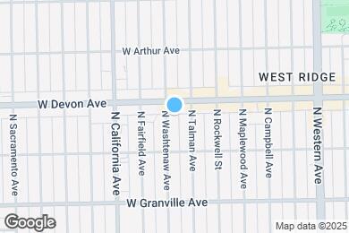 Map image of the property - 6345 N Washtenaw Ave