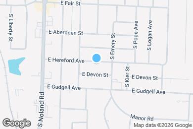 Map image of the property - 501 E Hereford Ave