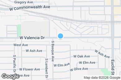Map image of the property - 1336 W Valencia Dr