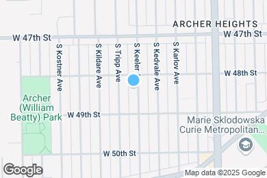 Map image of the property - 4820 S Keeler Ave