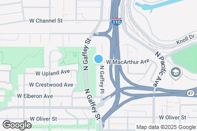 Map image of the property - 827 N Gaffey Pl