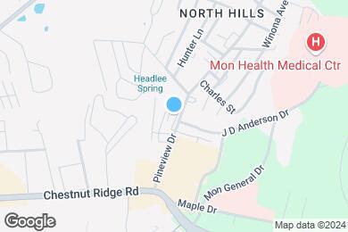 Map image of the property - Pineview Apartments - Morgantown, WV