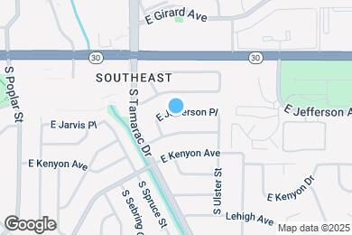 Map image of the property - 7896 E Jefferson Pl