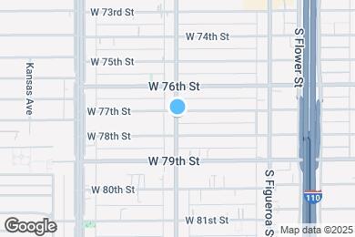 Map image of the property - 7710 S Hoover St