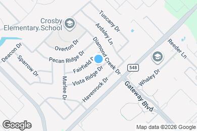 Map image of the property - 1521 Vista Ridge Dr